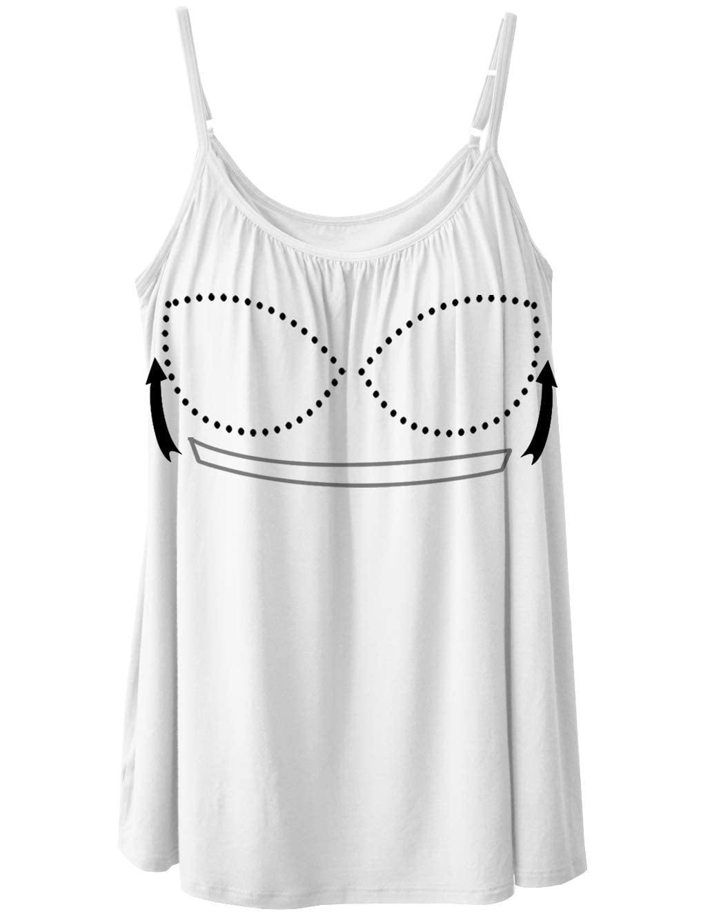 STARBILD Damen Top Mit Unterhemd BH-Hemd Basic Tank Tops U-Ausschnitt Oberteile Bequeme Frauen Shirt