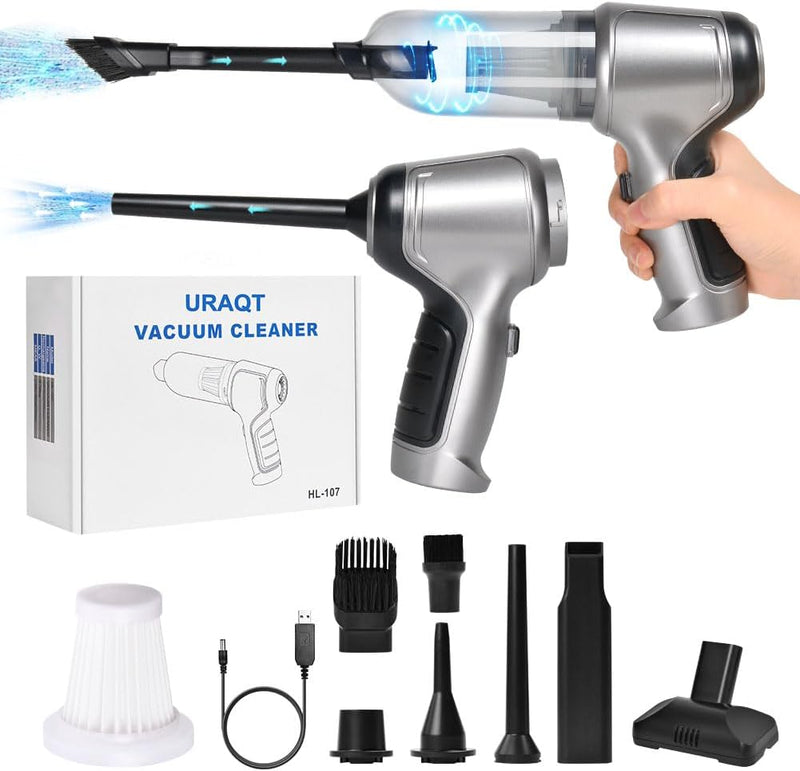 URAQT Handstaubsauger Auto Handheld Kabelloser,3 in 1 Handstaubsauger Akku Hand Stark 150000rpm Mini