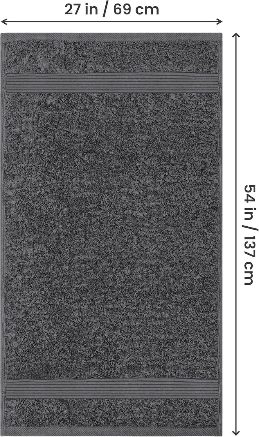 Utopia Towels - 4er-Pack Badetücher Set Premium 100% ringgesponnene Baumwolle 69 x 137 cm Handtücher