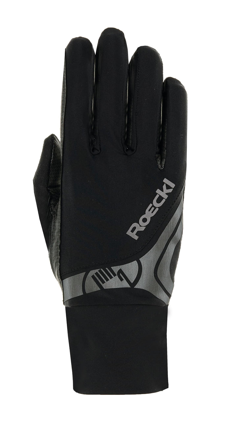 Roeckl Sports Reithandschuh Melbourne, Turnier Sommer Handschuh, 3 Farben, Grösse 6-11 7.5 Schwarz,