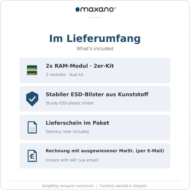 Maxano 32GB Kit 2X 16GB RAM kompatibel mit Synology DiskStation DS923+ (PC4-21300 SO-DIMM ECC Arbeit