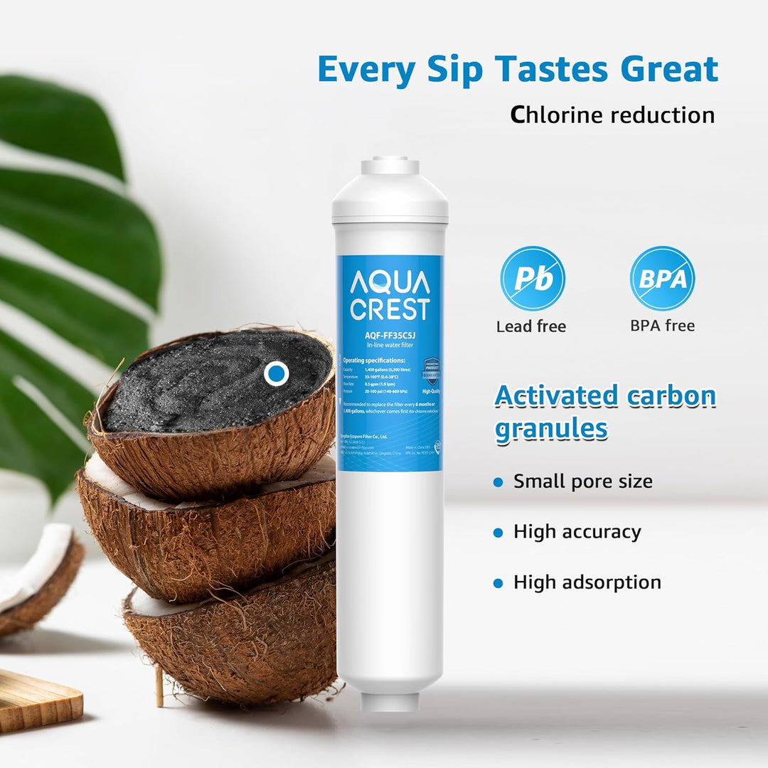4X AQUACREST DA29-10105J NSF Zertifiziert In-Line Wasserfilter, Ersatz für Samsung (nur Externe) DA2