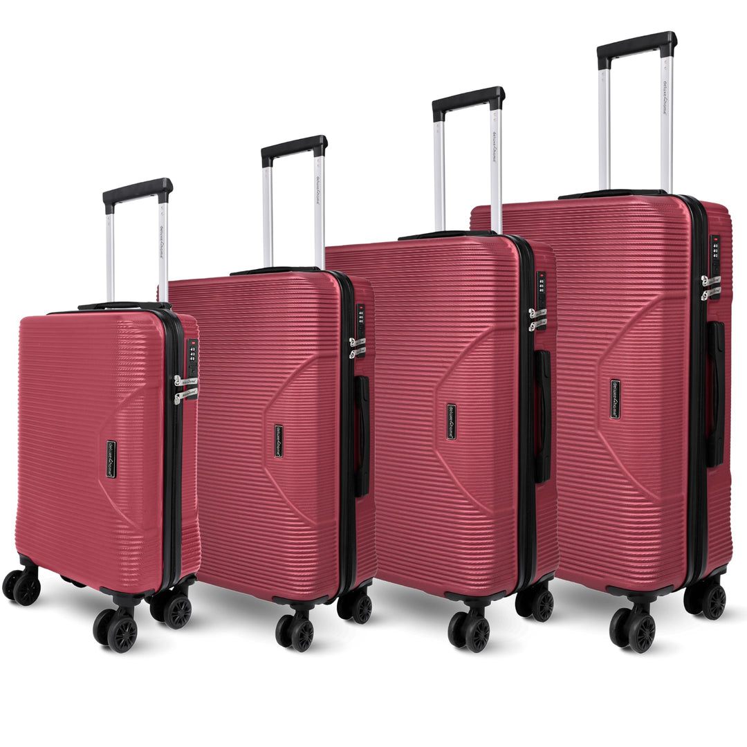 4 TLG. Hartschalenkofferset Reisekoffer Koffer &amp; Trolley Burgunder Rot I Kofferset ABS-Hartschale mi