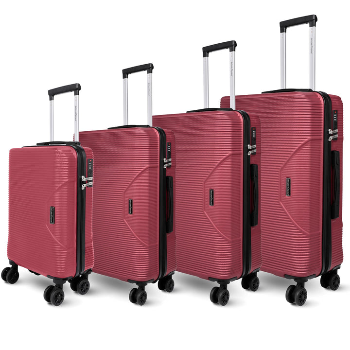 4 TLG. Hartschalenkofferset Reisekoffer Koffer &amp; Trolley Burgunder Rot I Kofferset ABS-Hartschale mi