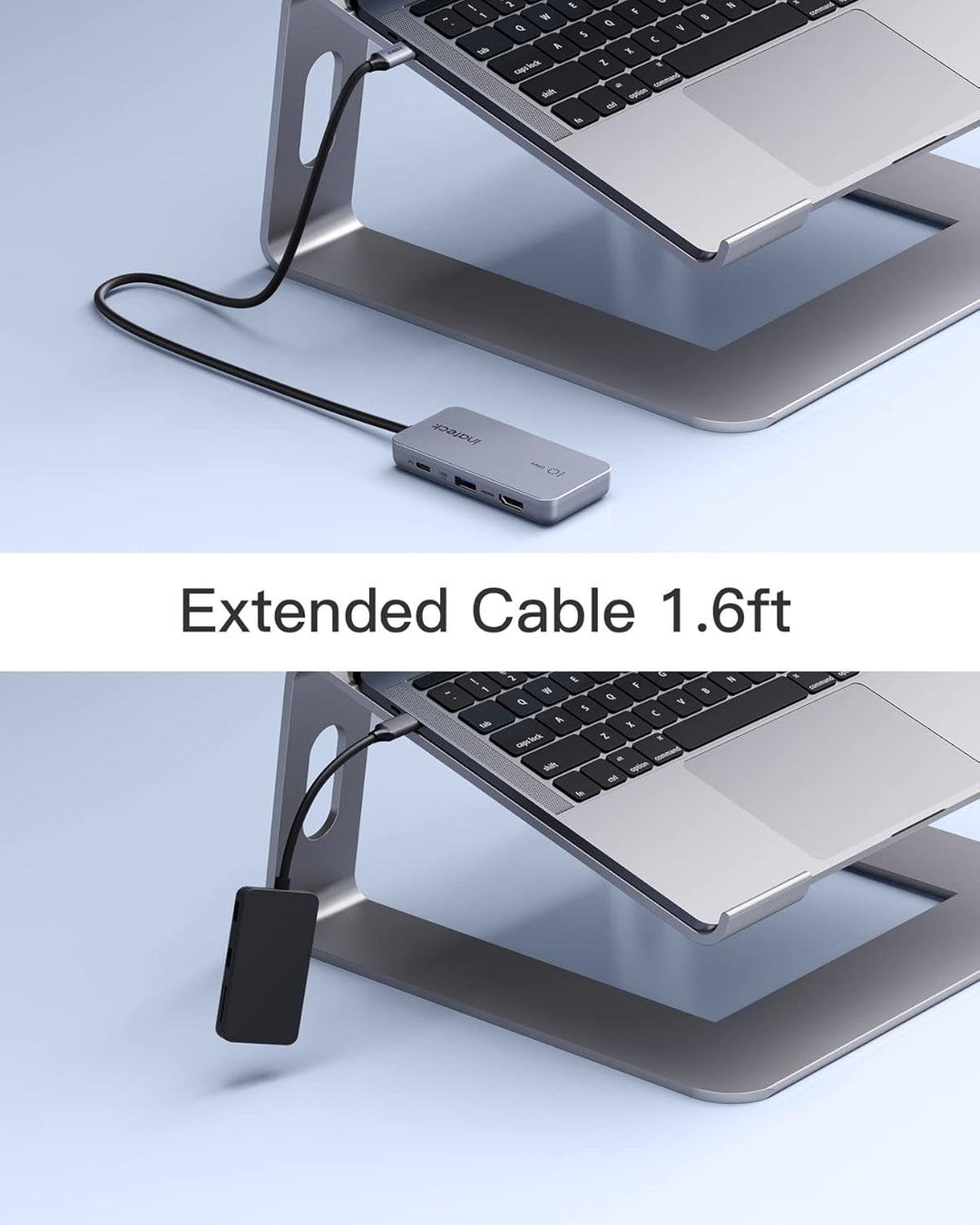 Inateck 7 in 1 USB C Hub mit 4K HDMI, PD 100W, 3 USB A 3.2 10Gbps, SD/TF Kartenleser, 50cm Kable, ko