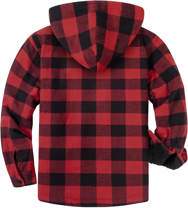 SwissWell Herren Hemdjacke Verdicken Kariertes mit Zipper Flanelljacke Plüschfutter Freizeit Gefütte
