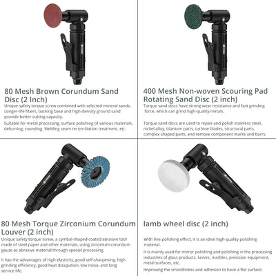 EYPINS Druckluftschleifer Set, Druckluft Winkelschleifer Schleifer 90°Stabschleifer Gesenkschleifer