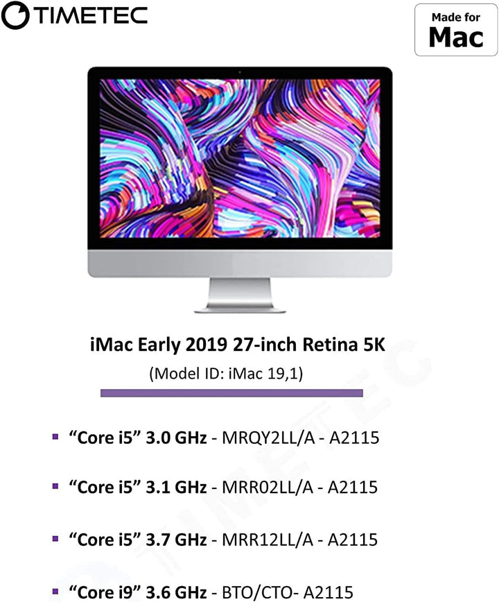 Timetec 32GB KIT (2x16GB) Kompatibel für Apple DDR4 2666MHz/2667MHz für Mitte 2020 iMac 20,1/20,2/Mi