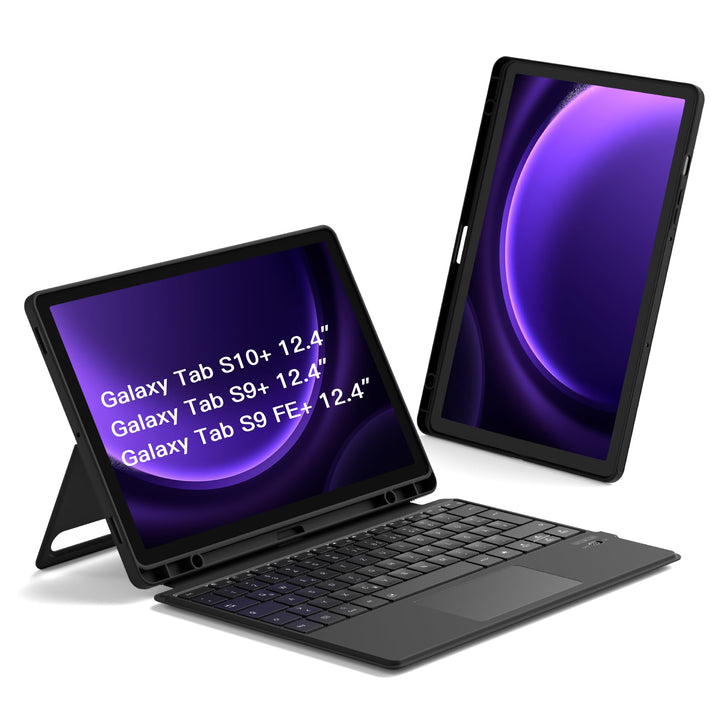 Inateck Hülle mit Tastatur kompatibel mit Samsung Tab S10+/S9+/S9 FE+ | magnetisch abnehmbarer, Blue