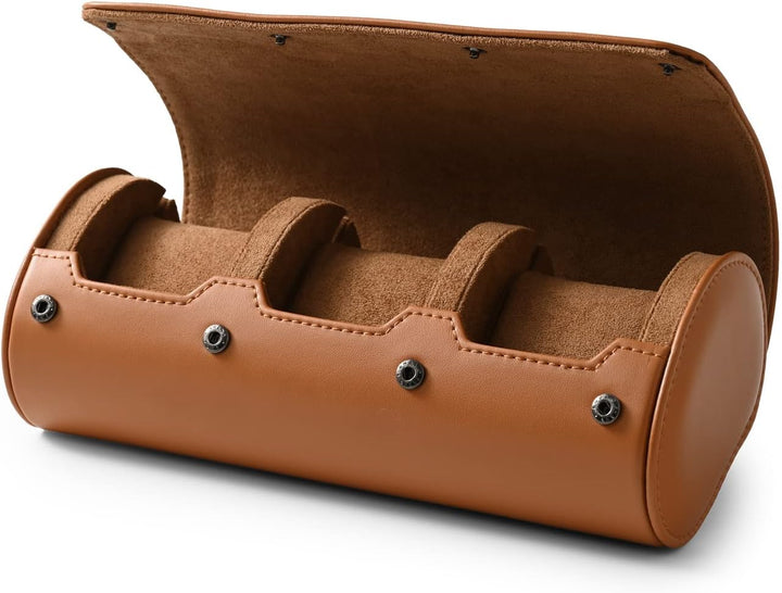Oirlv Luxus PU Leder 3 Schlitze Uhrenrolle Uhrenbox Für Geschenkbox Weihnachten Jubiläum Geburtstag(
