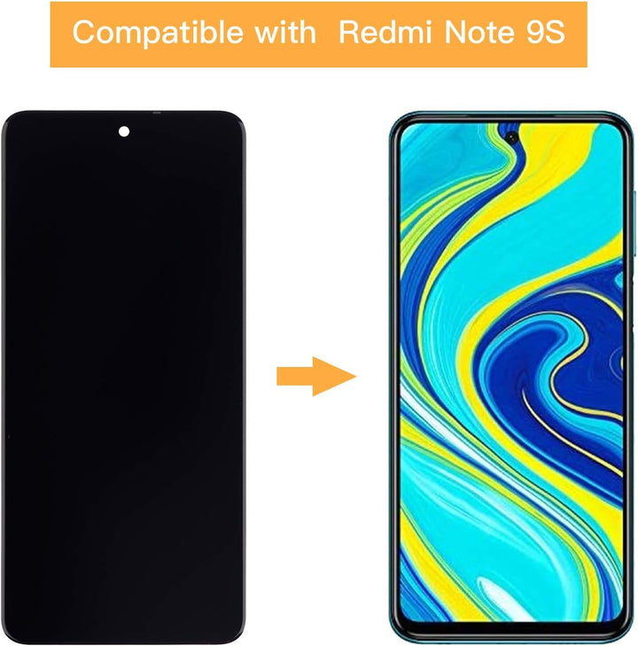 Duotipa Display Kompatibel mit Redmi Note 9 Pro/Note 9S 6.53 inch LCD Display Bildschirm Digitizer E
