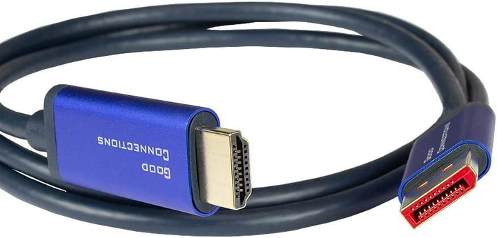 Good Connections® SmartFLEX DisplayPort 1.4 an HDMI 2.0 Kabel - 4K UHD @60Hz RGB / 4:4:4 - KUPFERLEI