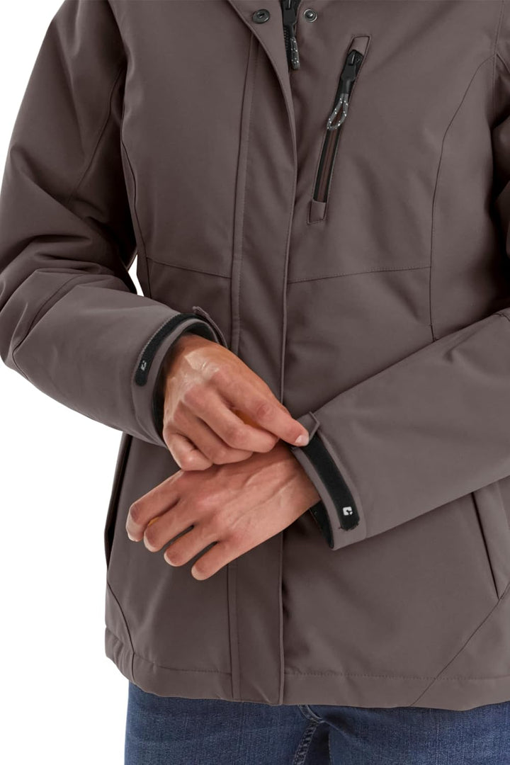 Killtec Damen Kow 170 Wmn Jckt Funktionsjacke/Outdoorjacke mit abzippbarer Kapuze 36 dunkel malve, 3