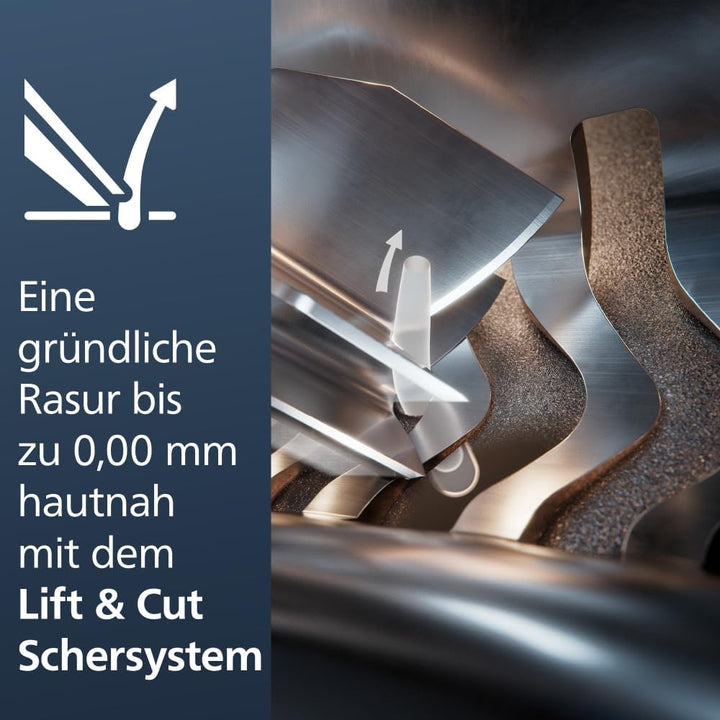 Philips Rasierer S9000 Prestige - Elektrischer Nass- und Trockenrasierer, glänzendes Chrom, Lift & C