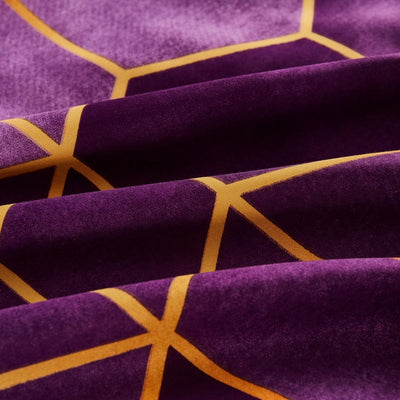 Luofanfei Bettwäsche Set 155x 220cm 3 Teilig Gestreift Lila Violett Bettbezug Set Zweiteilig Mit Rei