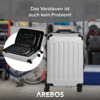 Arebos 3tlg. Hartschalenkofferset I ABS-Hartschale I Trolley Kofferset I Reisekoffer mit Teleskopgri