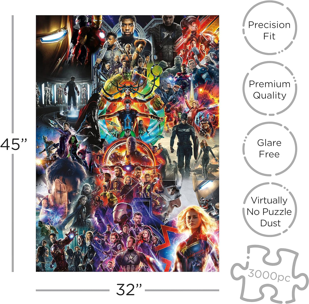 Aquarius Marvel Avengers Collage (3000 Piece Jigsaw Puzzle) - Glare Free - Precision Fit - Officiall