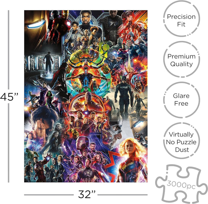 Aquarius Marvel Avengers Collage (3000 Piece Jigsaw Puzzle) - Glare Free - Precision Fit - Officiall