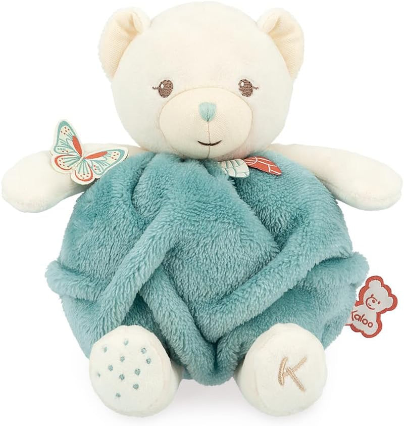 KALOO - Feder – Liebesblase Bär grün – Teddybär weich 23 cm – kleines Kuscheltier Baby – entwickelt