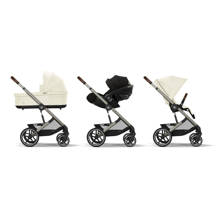 CYBEX Gold Kinderwagen Balios S Lux, Ergonomische Liegeposition, Einhand-Gurtsystem, Ab Geburt bis 2