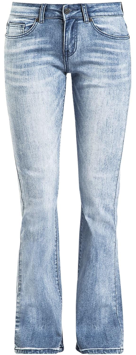 Black Premium by EMP Damen hellblaue Jeans mit Waschung und Schlag W30L34