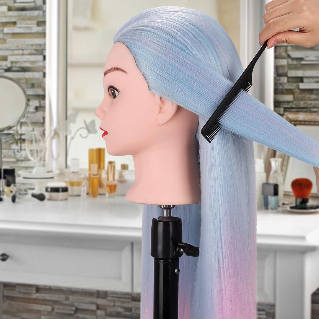 TopDirect Trainingskopf für Friseure 75cm/29.5 Zoll Frisurenkopf Langhaar 100% Synthetische Haare Üb