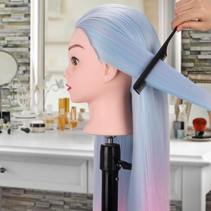 TopDirect Trainingskopf für Friseure 75cm/29.5 Zoll Frisurenkopf Langhaar 100% Synthetische Haare Üb