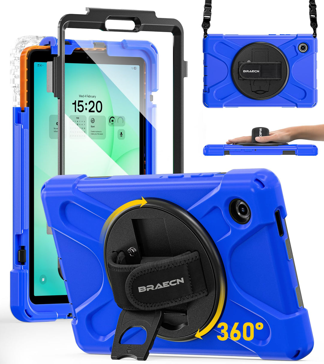BRAECN für Samsung Galaxy Tab A11 Hülle 8,7 Zoll 2025 SM-X130/X133/X135, Stossfeste Robuste Tragbare