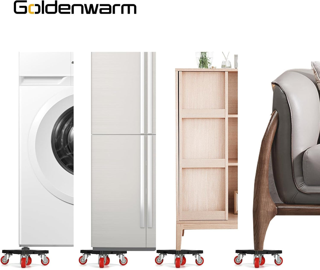 goldenwarm Möbelheber für schwere Möbel 4 Möbelroller mit 5 Stücke 360°Rotation Räder Large 800KG Be