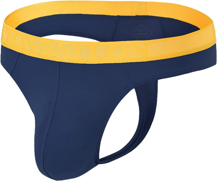 BIATWOWR Men's Thongs Underwears G Strings Mens Sexy Bulge Ball Pouch Slip Underwear Wide Band Male