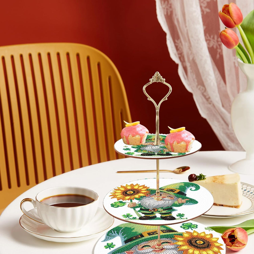 DCIDBEI Diamond Painting Dessert Ständer 3 Stöckig 25x32cm Diamant Painting Cupcake Ständer Gestufte