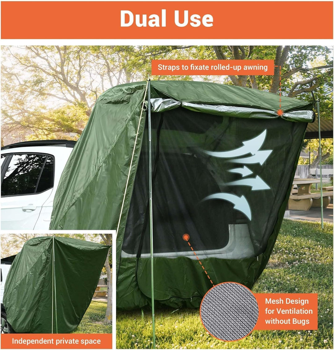 Universal Heckklappenzelt Caddy - Wasserdichtes Auto Heckzelt für Camping & Reisen - Kompatibel mit