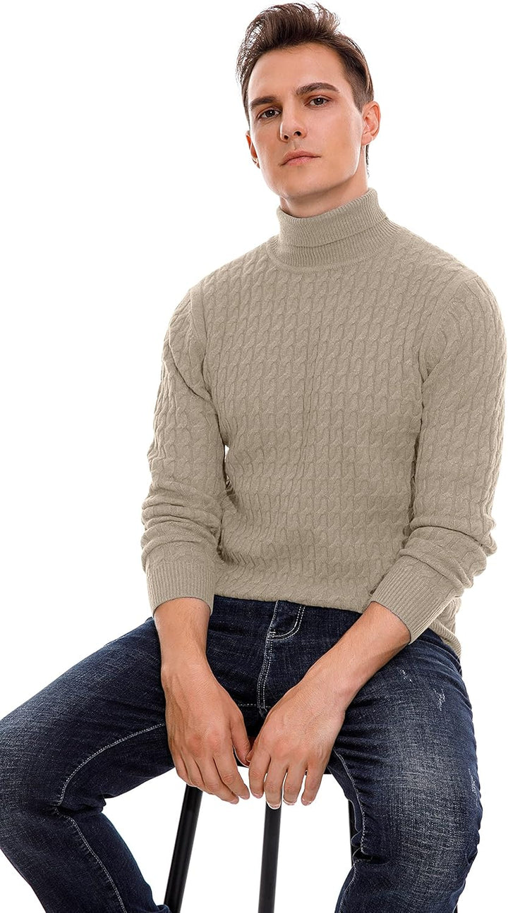 Hisir Rollkragenpullover Herren Klassischer Pullover Herren Warmer Winter Slim Fit Strickpullover Pu