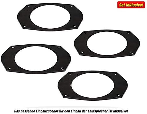 Mediadox Front/Heck 16,5cm/165mm Auto Lautsprecher/Boxen/Speaker Komplett-Set von Rckford Fsgate kom