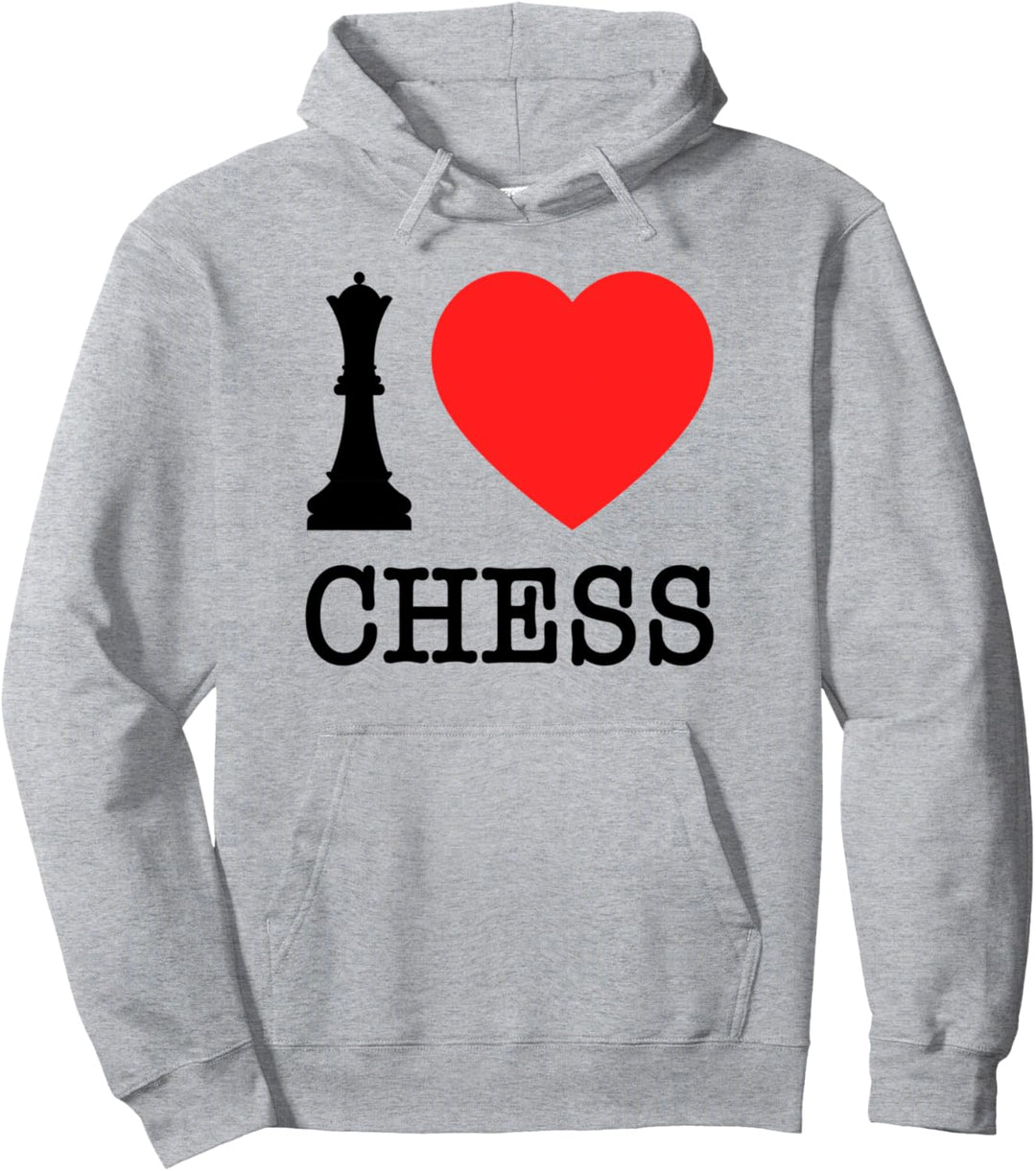 Schach I Love Chess Schachspiel Weisse Dame Ich Liebe Schach Pullover Hoodie