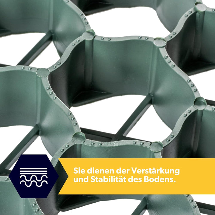 KADAX Paddockplatten aus Kunststoff, 60x40cm, 5 m², 2 Farben, Belastbarkeit bis zu 1000 t, Rasengitt