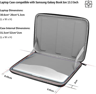 Smatree 13 Zoll Laptop-Hülle, nur Kompatibel mit Samsung Galaxy Book2 Pro 360 13,3 Zoll/Book Flex Fl