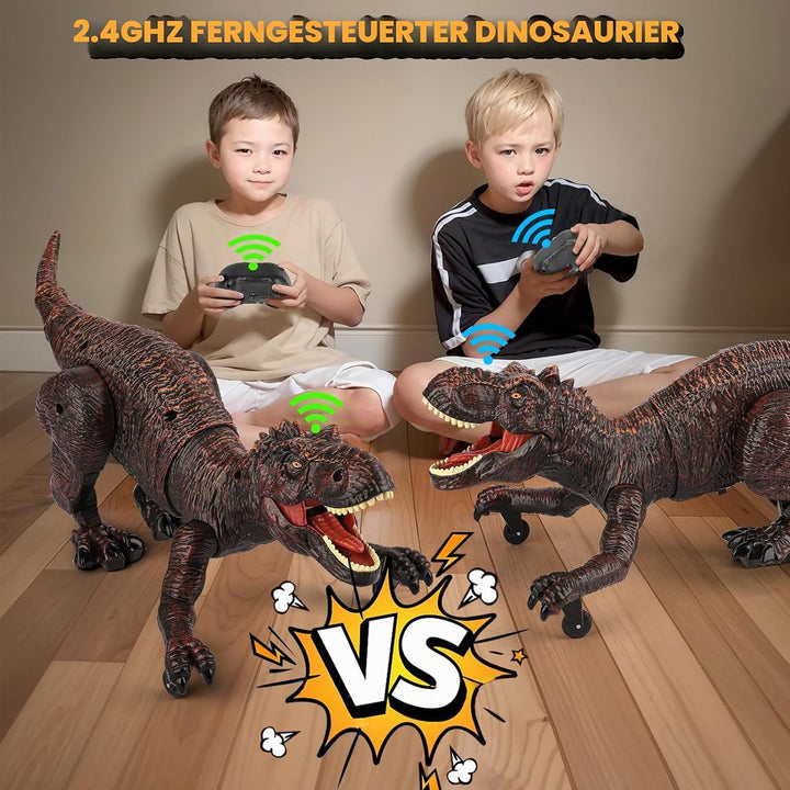 Dinosaurier-Spielzeug, ferngesteuert, Kinder, 2,4 GHz, RC Dino Roboter mit Sprühfunktion, Sound und