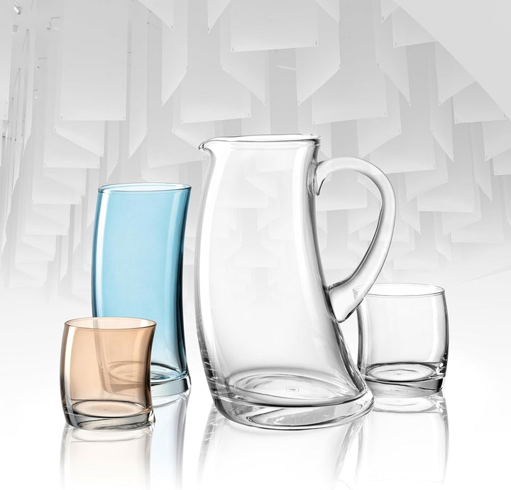 LEONARDO Swing Krug - Wasserkaraffe aus hochwertigem Glas - Inhalt 1,2 Liter - Spülmaschinenfest, ro