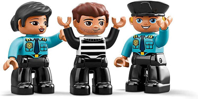 LEGO 10902 DUPLO Polizeistation mit Polizeiauto, Gefängniszelle und 2 Polizisten als Minifiguren, Li