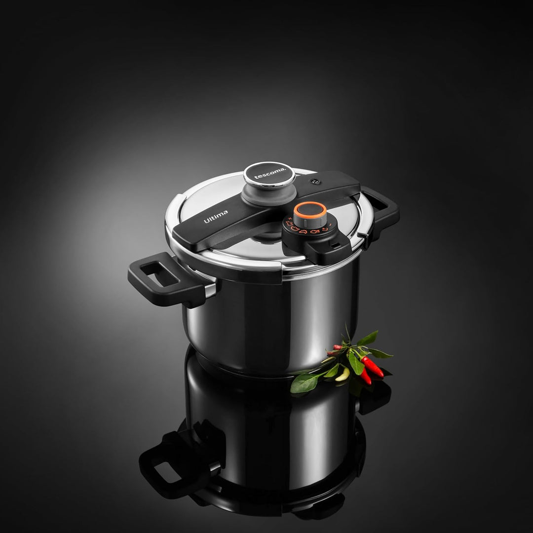 Tescoma 702767 Schnellkochtopf, Metall, Silber/schwarz, 22 cm
