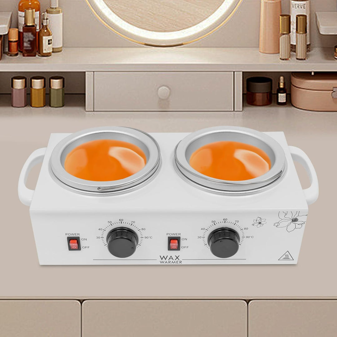 Waxing Set Doppeltopf Wax Maschine Wachs Haarentfernung Wachswärmer Wachsmaschine für Wellness-Salon