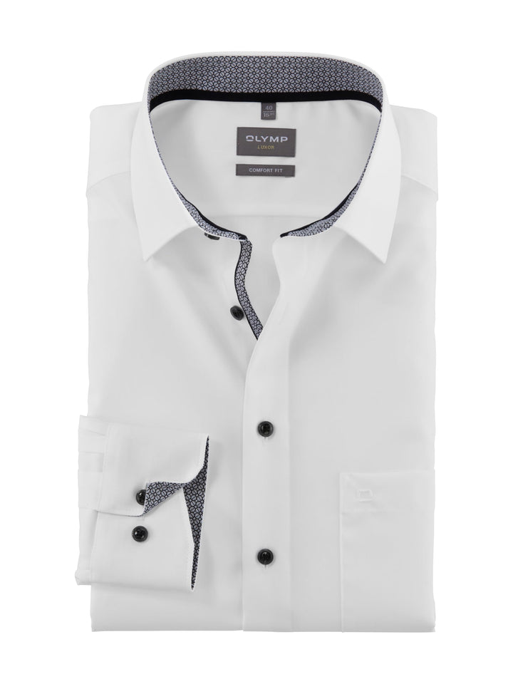 OLYMP Herren Oberhemd Langarm Luxor,Chambray,Comfort fit,New Kent 41 Anthrazit, 41 Anthrazit