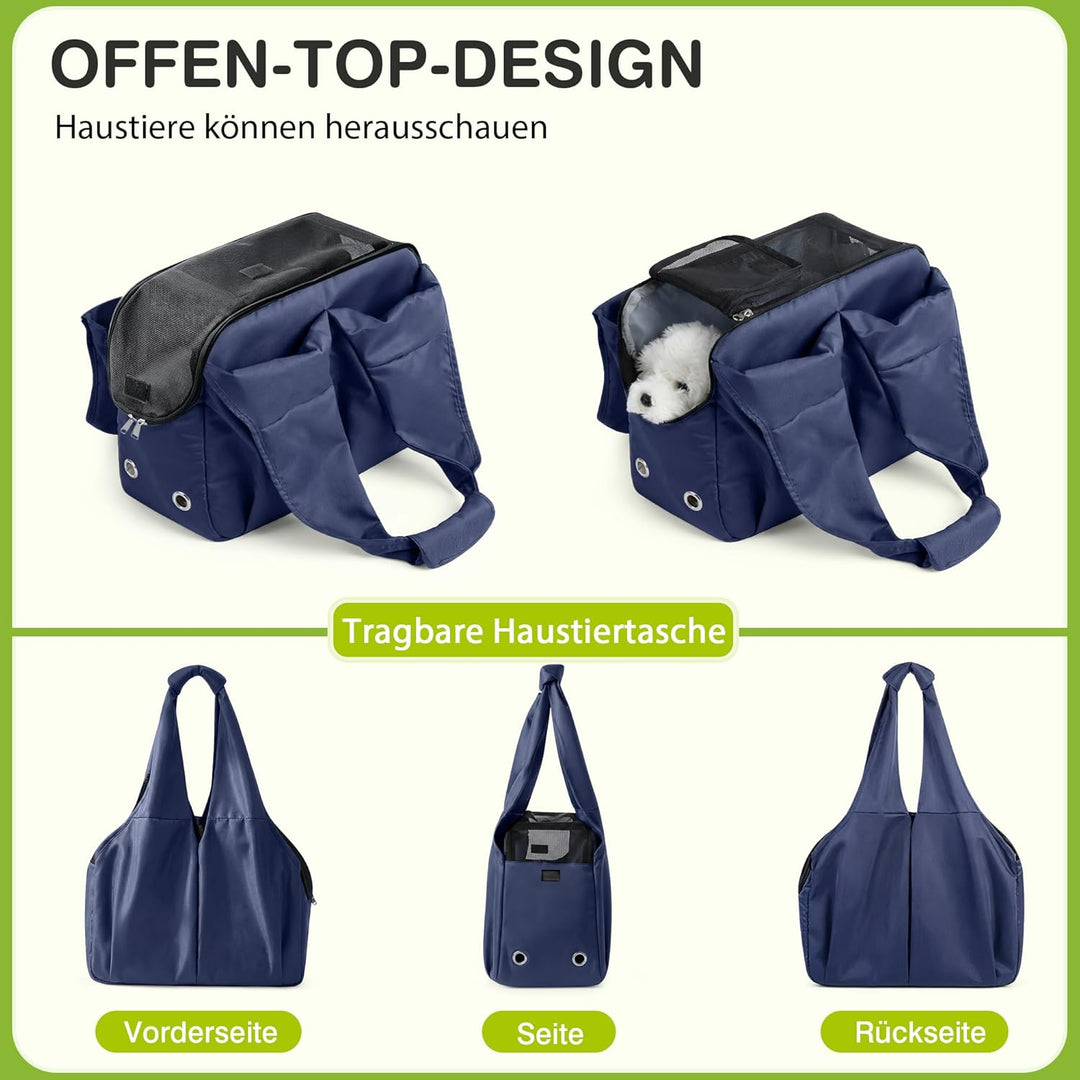 ALLSOPETS Hundetasche Leichte FaltbareTragetasche mit Sicherheitsleine Hände Frei Reisetasche Schult
