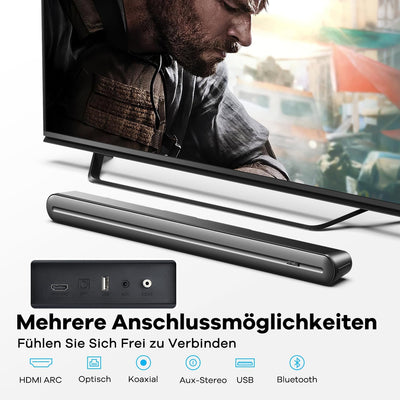 Heymell Soundbar 2.1 150W Soundbar für TV Geräte, 6X Lautsprecher TV Soundbar Dialog-Verbesserer, kl