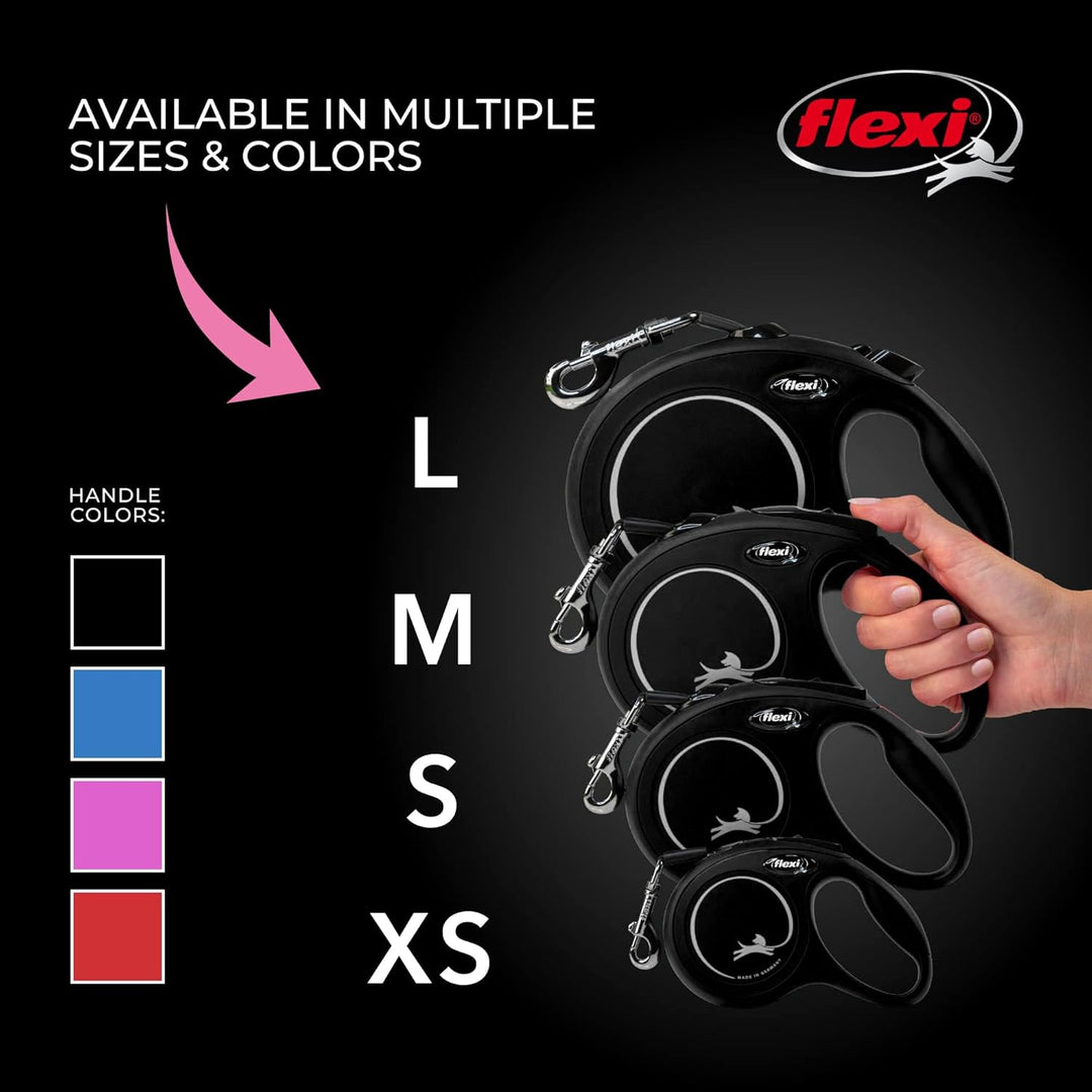 flexi® Classic Roll-Hundeleine (Seil), ergonomisch, langlebig und verhedderungsfrei, für Hunde bis z