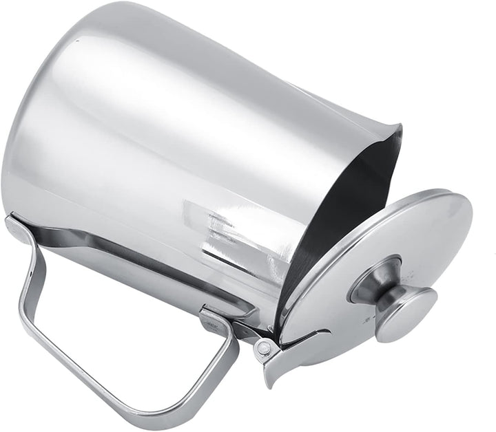 Ejoyous Milchkännchen Edelstahl, Milch Aufschäumer Kännchen mit Deckel, Handheld Milchkanne für Capp