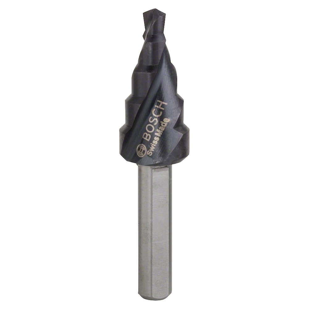 Bosch Professional Stufenbohrer HSS-AlTiN mit 3-Flächen-Schaft (Ø 4-12 mm, 5 Stufen) Ø 4-12 mm 5 Stu