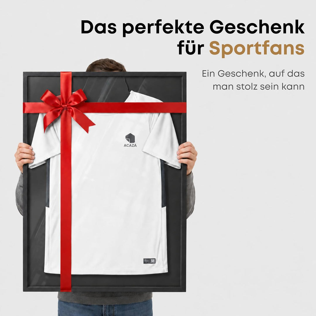 ACAZA Trikotrahmen 60 x 80cm, 3D Bilderrahmen tief zum befüllen mit Fussball-, Eishockey-, Rugby-, N