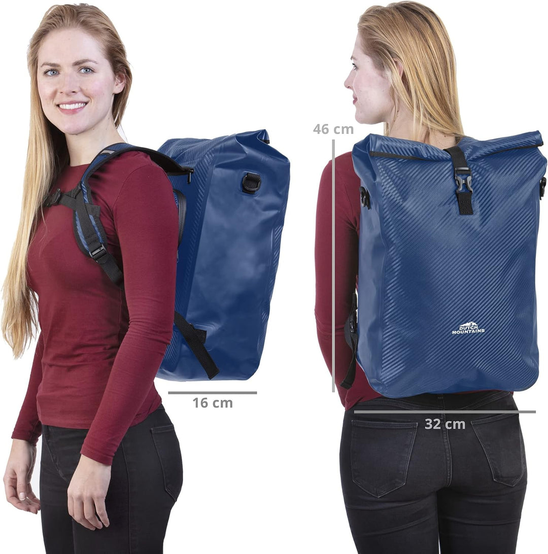Dutch Mountains Fahrradtasche Rucksack und Schultergurt - Laptopfach - Einzel Pannier Tasche fahhrra